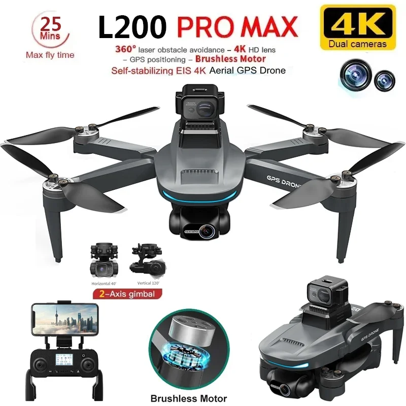 L200 PRO MAX Drone 4K 2-Axis P - Drone Battery Case avaliação e preço