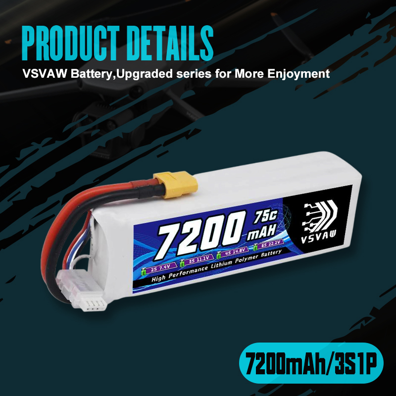 VSVAW 3S Lipo Battery 11.1V 72 - Drone Battery Lipo avaliação e preço