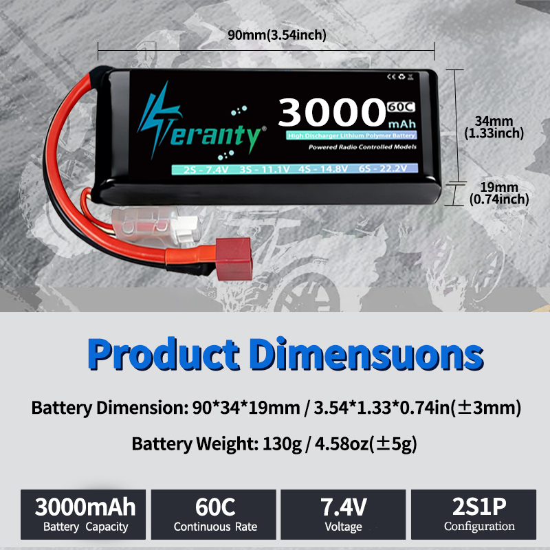 TERANTY 2S 3000mAh Lipo Batter - Drone Battery Lipo avaliação e preço