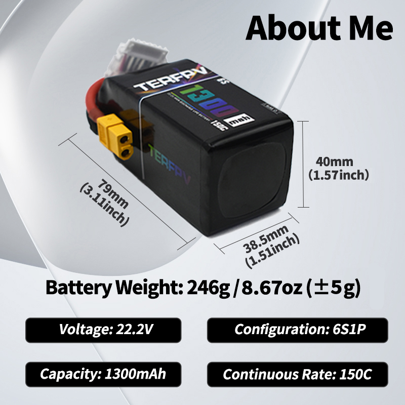 TERFPV Lipo Battery 6S 22.2V 1 - Drone Battery Plate avaliação e preço