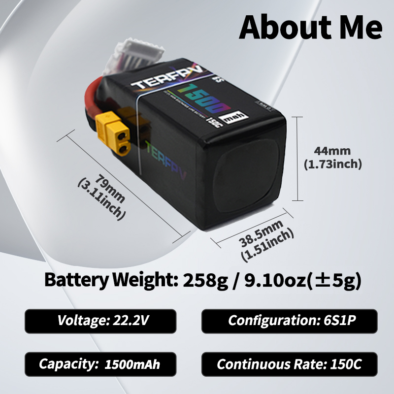 TERFPV Lipo Battery 6S 22.2V 1 - Drone Battery Plate avaliação e preço