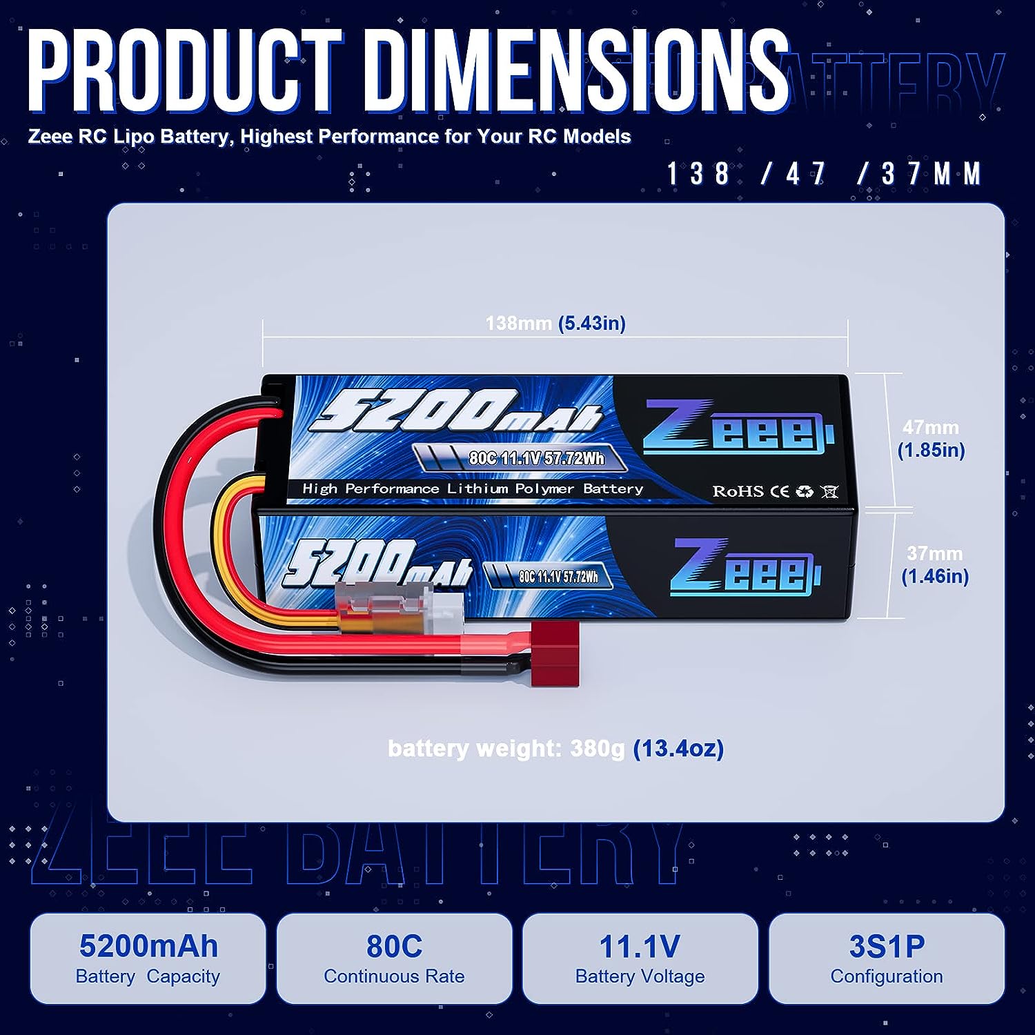 1/2pcs Zeee 3S 5200mAh Lipo Ba - Drone Battery 3S avaliação e preço