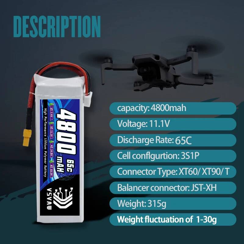 VSVAW 3S Lipo Battery for FPV  - Drone Battery 3S avaliação e preço