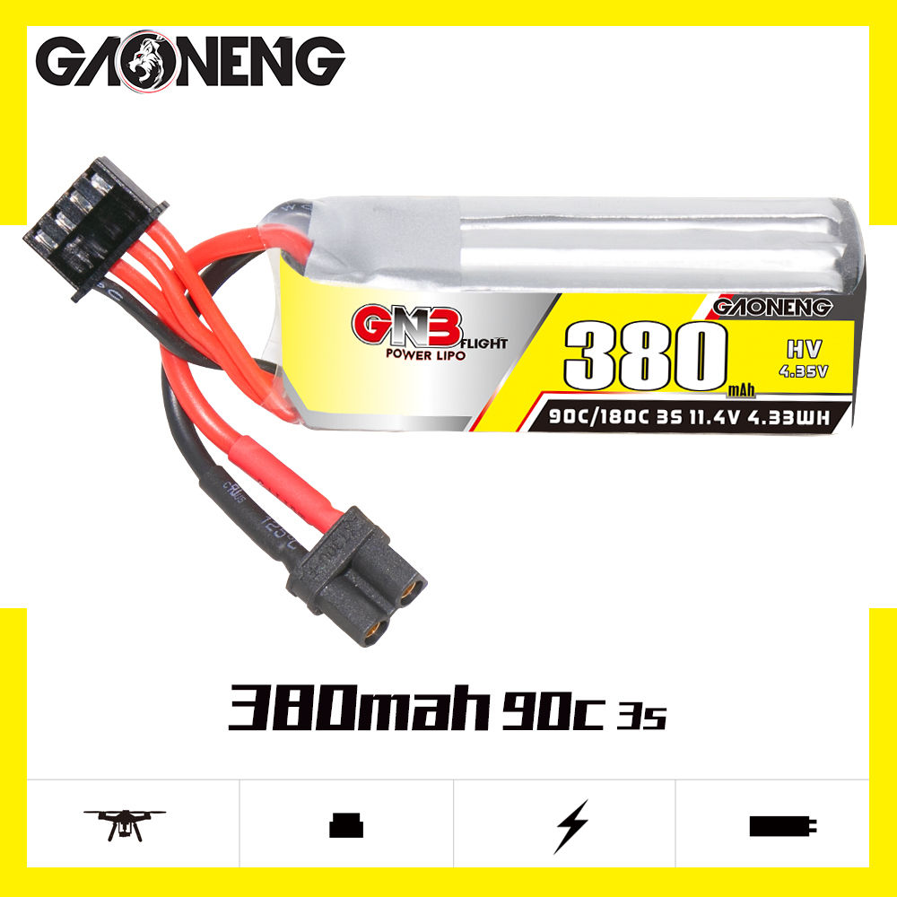 GNB GAONENG 3S 11.4V HV 380mah - Drone Battery High Voltage avaliação e preço