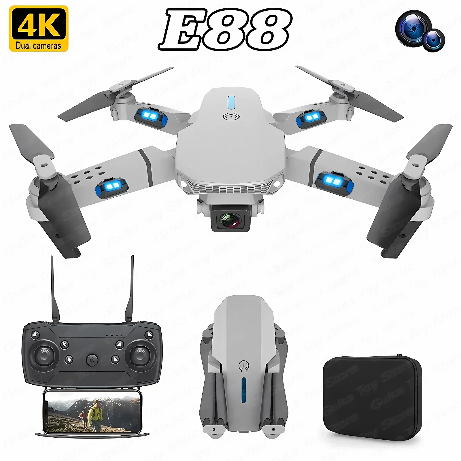 E88 Pro WIFI FPV Drone Wide An - Drone Battery Case avaliação e preço