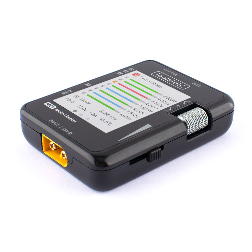 ToolkitRC MC8 SC100 Mini Size  - Drone Battery Voltage Checker avaliação e preço