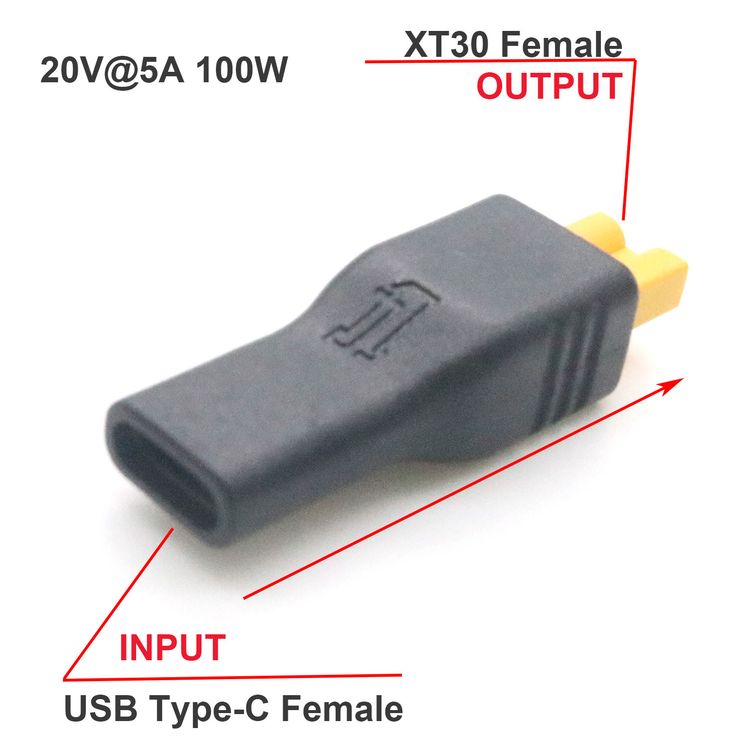 1pc USB Type C Female Input to - Drone Battery Connector avaliação e preço