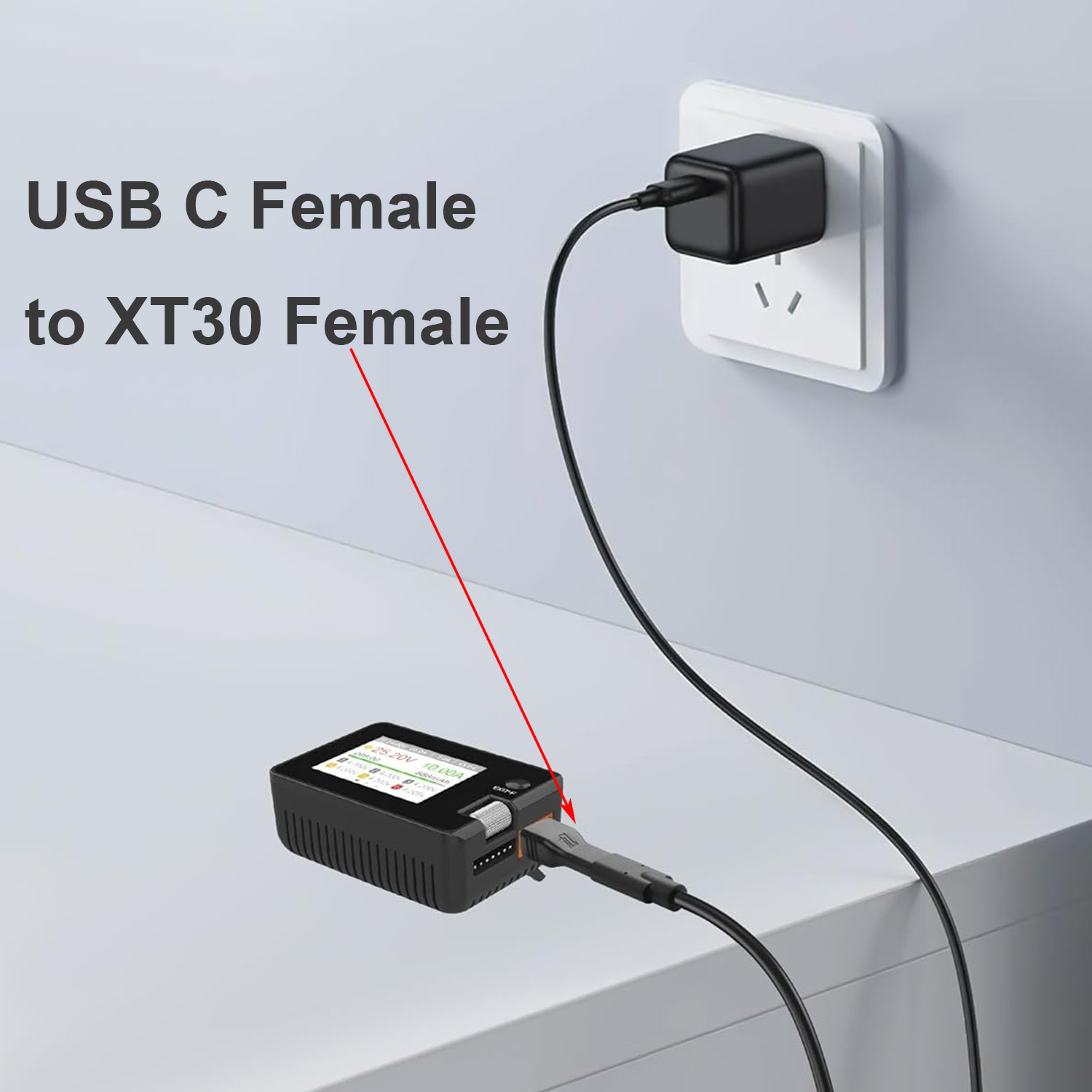 1pc USB Type C Female Input to - Drone Battery Connector avaliação e preço