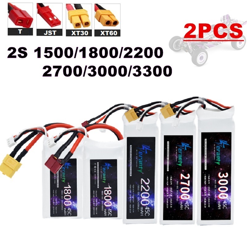 2PCS 7.4V Lipo 2S Battery 1500 - Drone Battery Lipo avaliação e preço