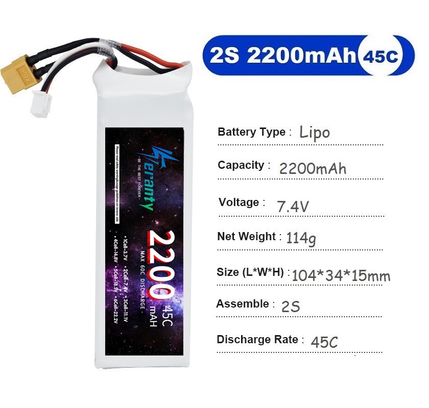 2PCS 7.4V Lipo 2S Battery 1500 - Drone Battery Lipo avaliação e preço