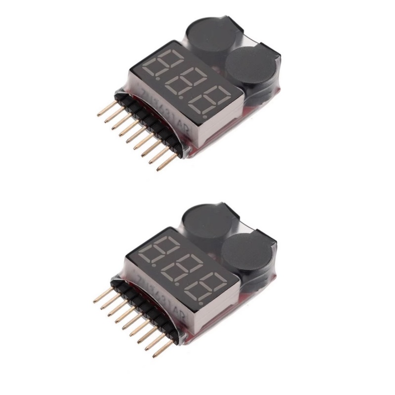 2Pcs 1S-8S LiPo Battery Voltag - Drone Battery Voltage Checker avaliação e preço