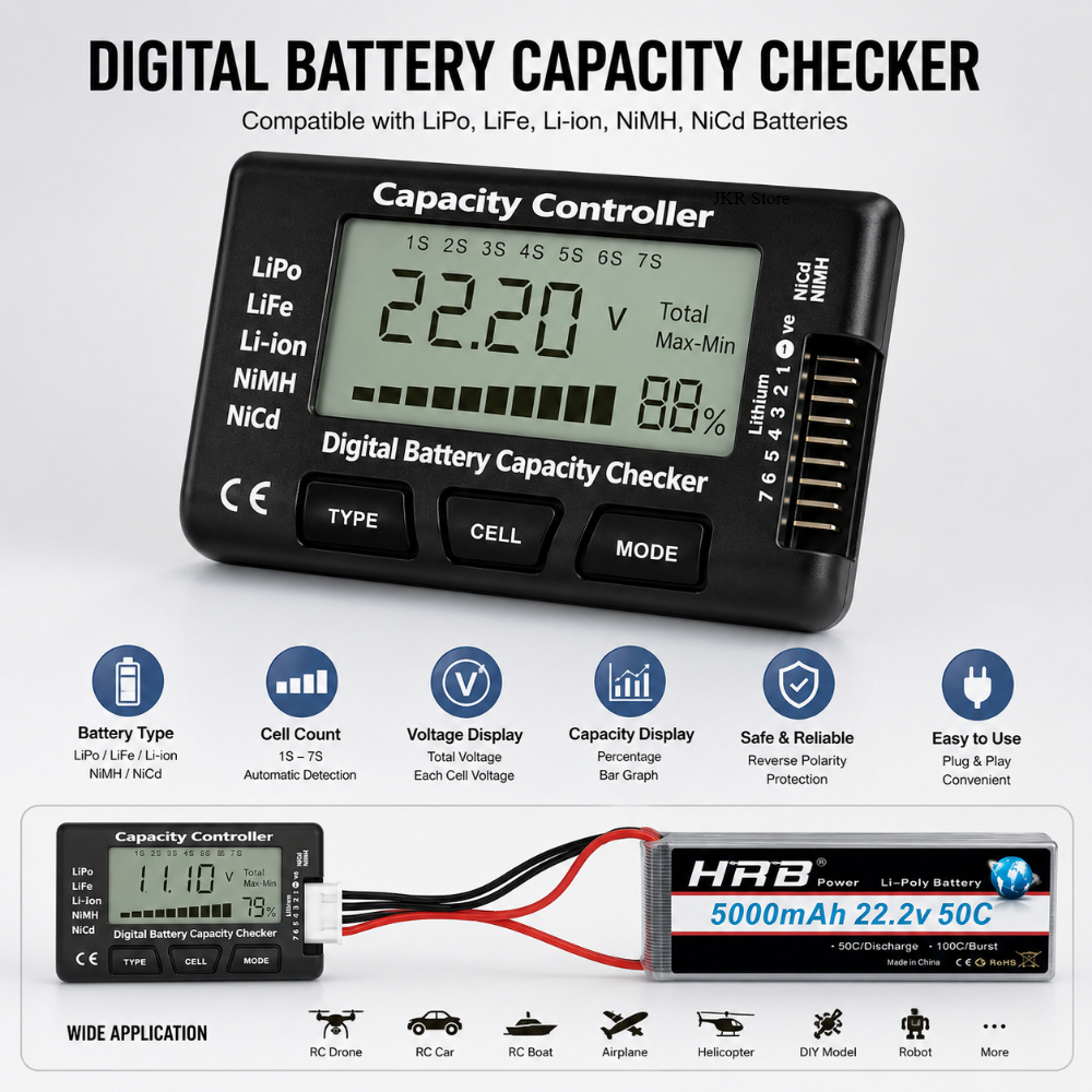 Handheld Battery Capacity Chec - Drone Battery Voltage Checker avaliação e preço