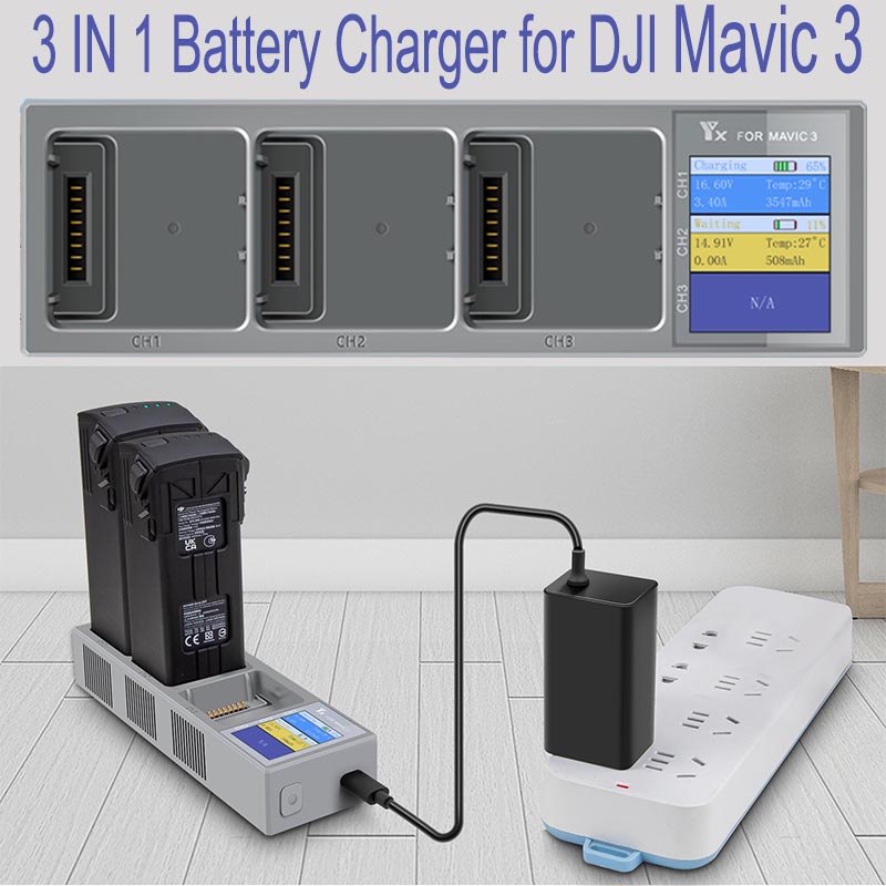 3 IN 1 Battery Charger for DJI - Drone Battery Parallel Board avaliação e preço