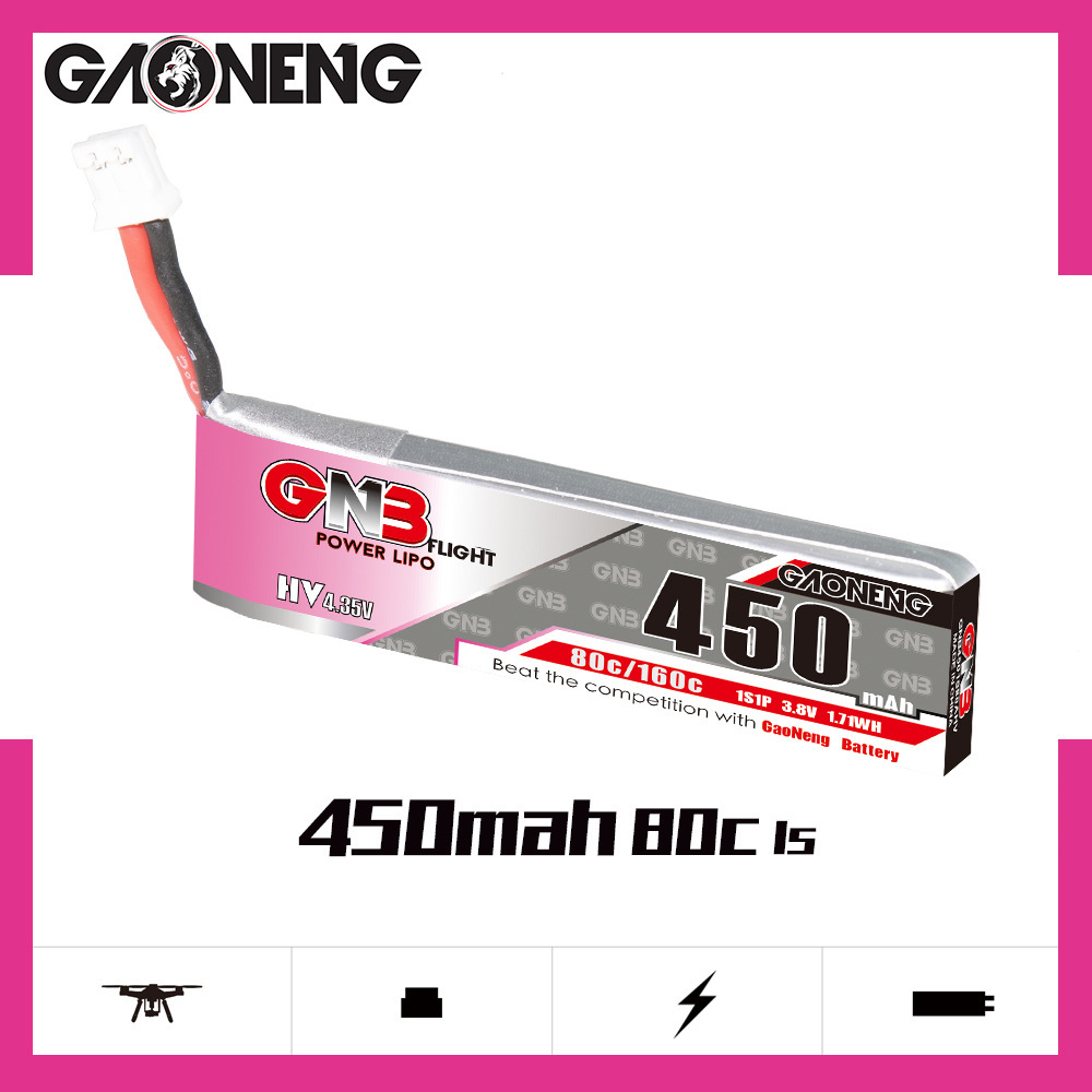 GNB HV 1S 3.8V 450mAh 80C/160C - Drone Battery Lipo avaliação e preço