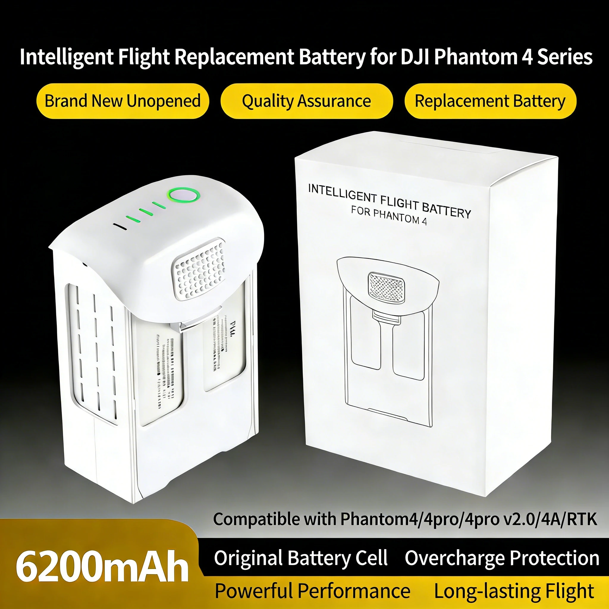 New Phantom 4 battery 6200mah  - Drone Battery Li-Ion avaliação e preço