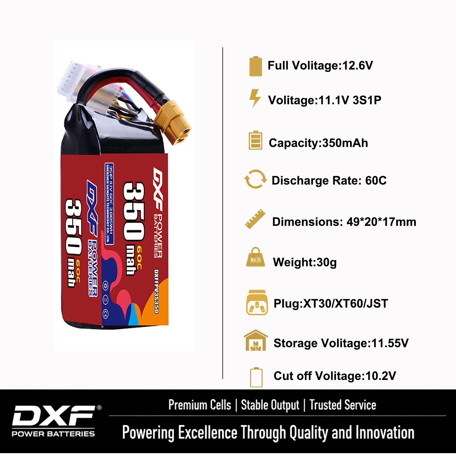 DXF Lipo 3S Battery 11.4V 1700 - Drone Battery 3S avaliação e preço