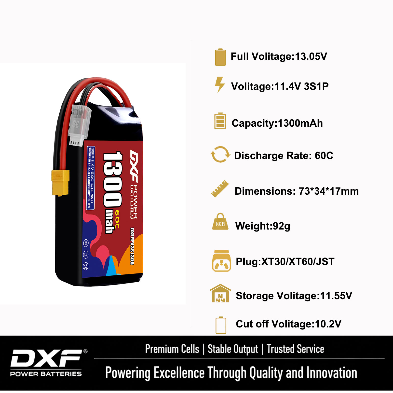 DXF Lipo 3S Battery 11.4V 1700 - Drone Battery 3S avaliação e preço
