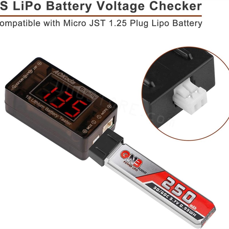 AOKoda AOK-041 1S LiPo Battery - Drone Battery Voltage Checker avaliação e preço